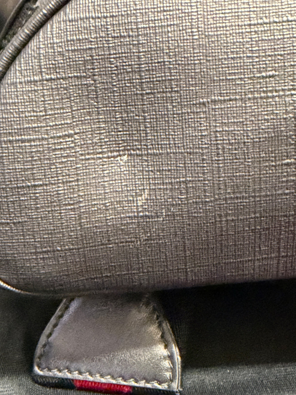 Gucci GG Supreme Large Backpack Black Canvas Silver Hardware Web Straps