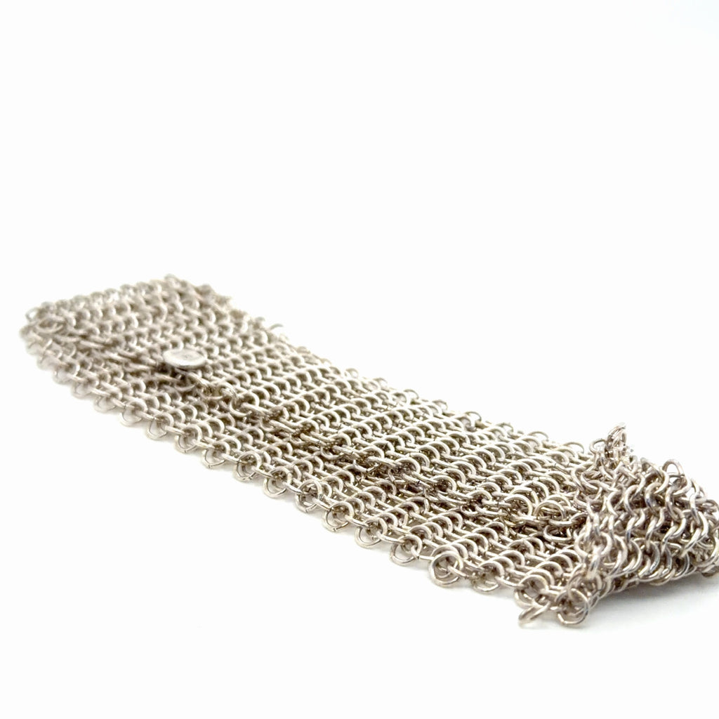 Tiffany & Co. Elsa Peretti Sterling Silver Mesh Bracelet, Size Medium (view 4)