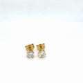 14K Yellow Gold Natural Diamond Stud Earrings 0.52 ctw Round I/J I1