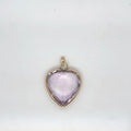 Heart Amethyst Pendant 14K Yellow Gold Bezel Set, 6.89g (view 2)