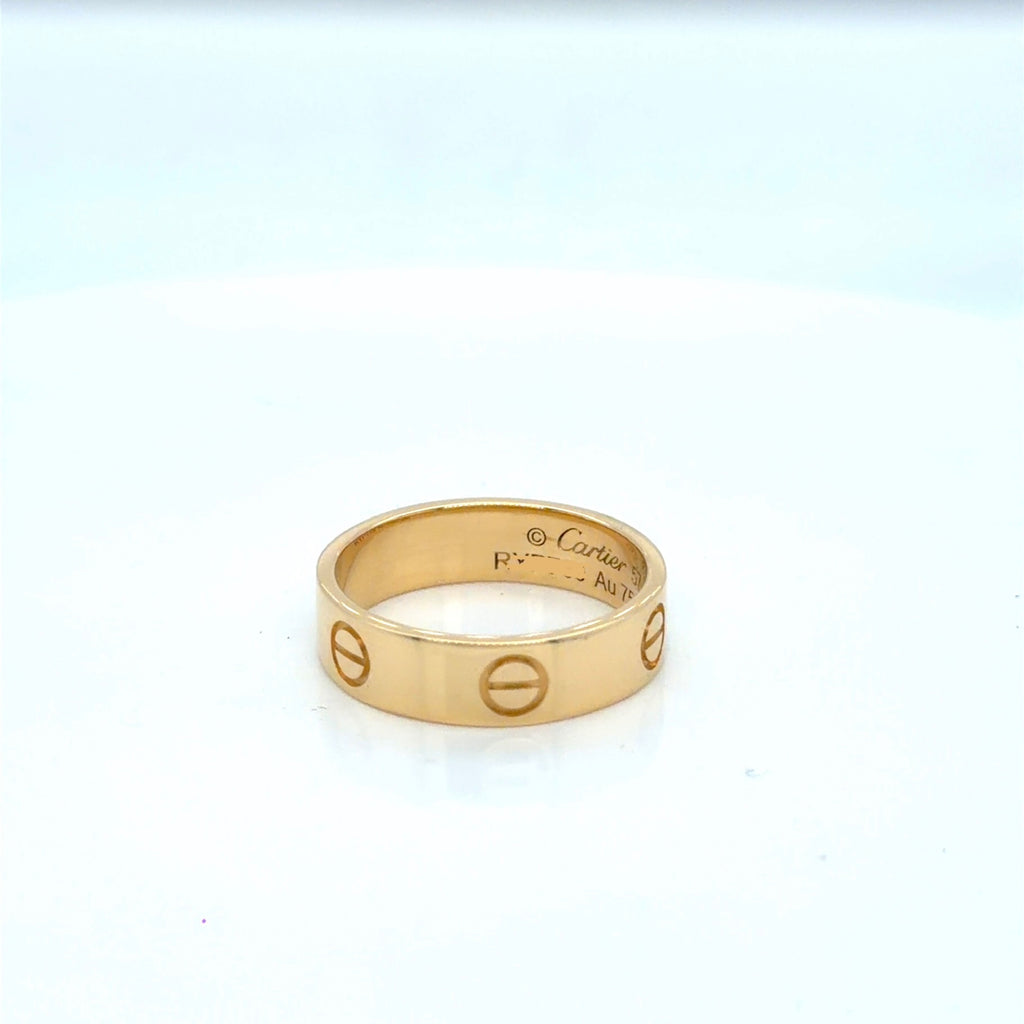 Cartier Love Ring 18K Yellow Gold Size 8 Classic Band (view 4)