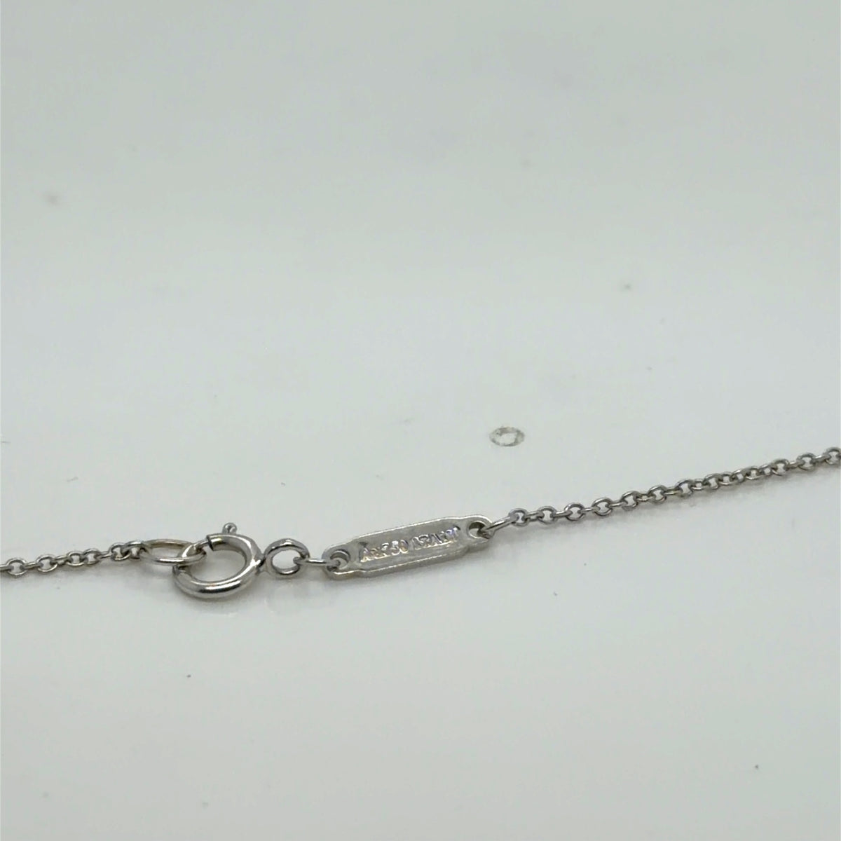 Tiffany & Co. 18K White Gold T Wire Circle Diamond Pendant Necklace 18" (view 6)