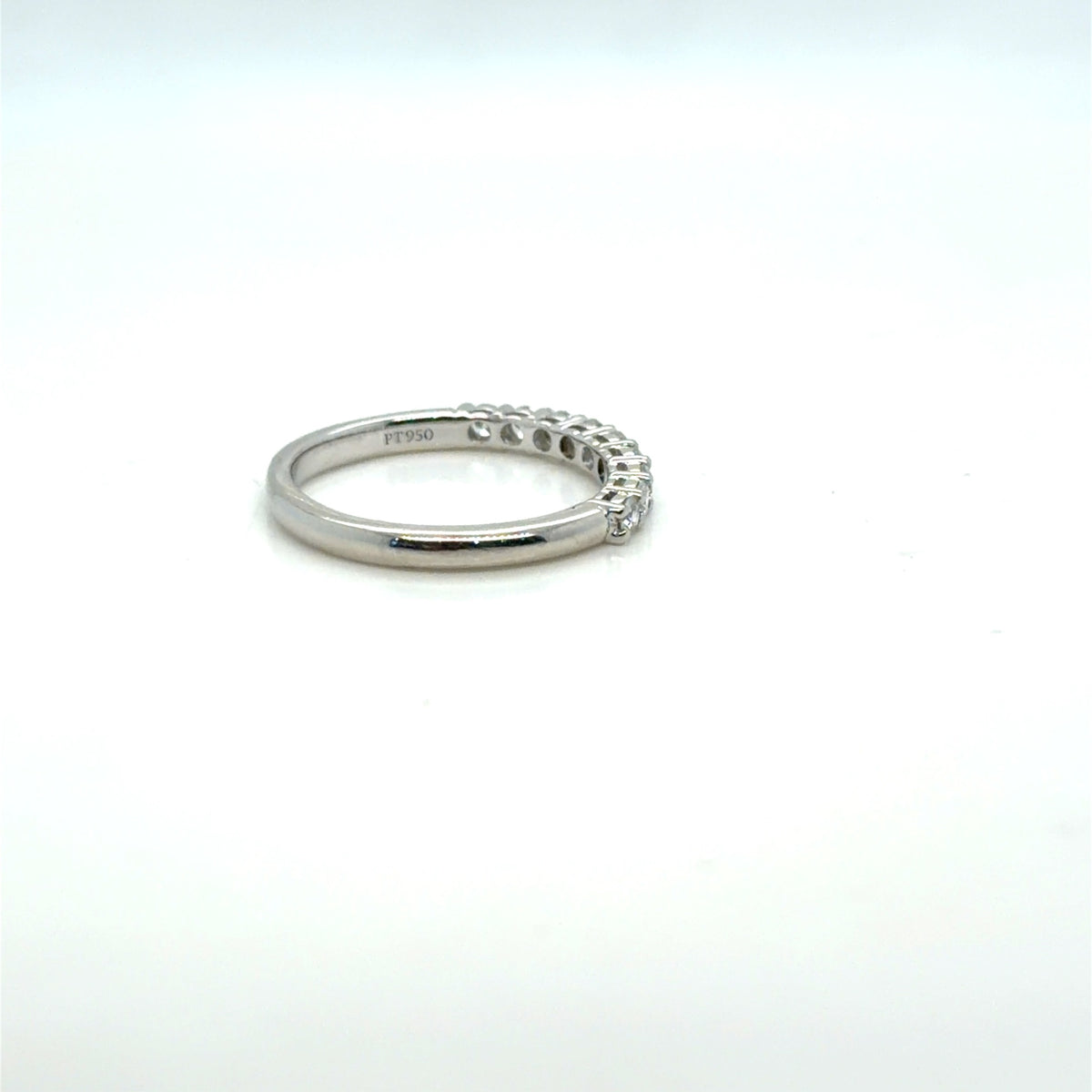 Tiffany & Co. Forever Platinum Diamond Half Band Ring 0.27 ctw Sz 4 (view 3)