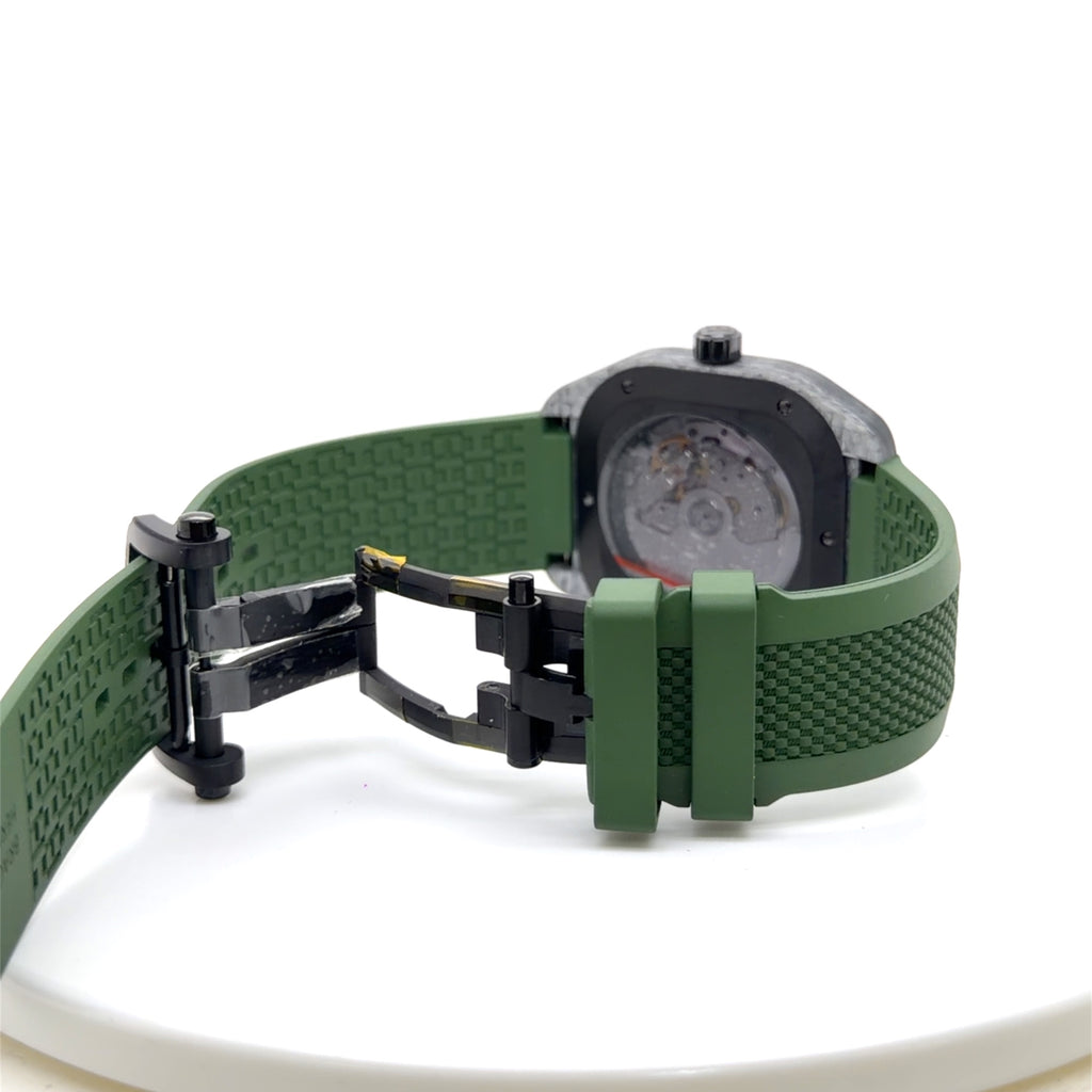 Hermès H08 Watch Steel Green Rubber Strap W402991WW00 39mm Auto (view 10)