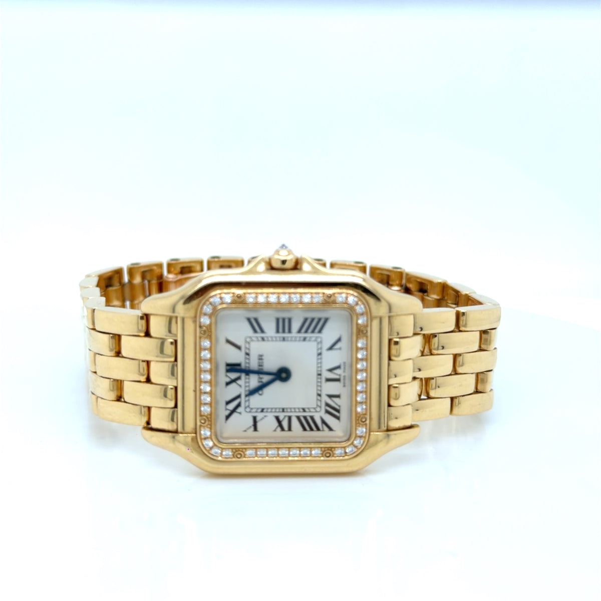 Cartier Panthere 18k Yellow Gold Diamond Bezel Ladies Watch 2021 (view 4)