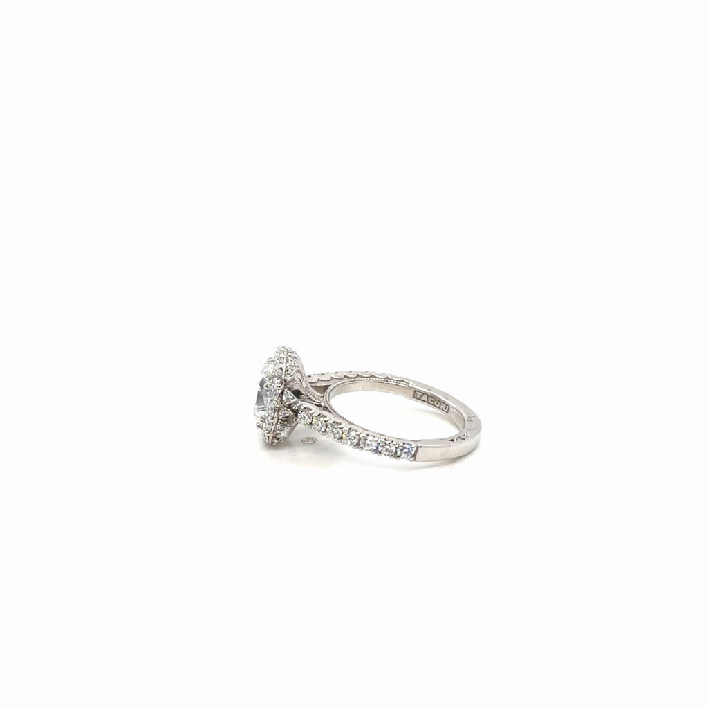 Tacori Platinum Diamond Halo Engagement Ring, 1.14 ctw G/VS, Size 5.75 (view 4)