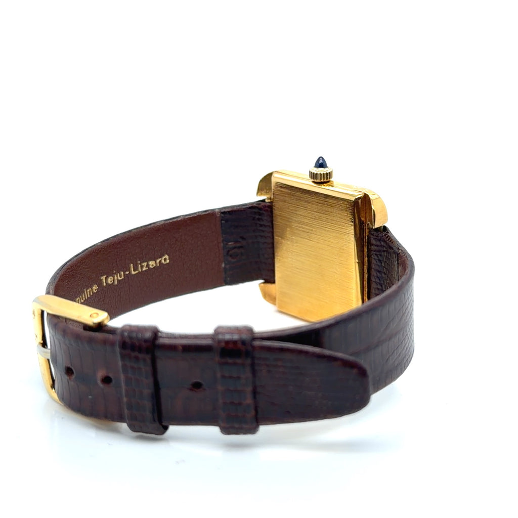 Cartier Tank Must Stepped Pre-Must Watch 18k Gold Plate Ref. 5512117 (view 4)