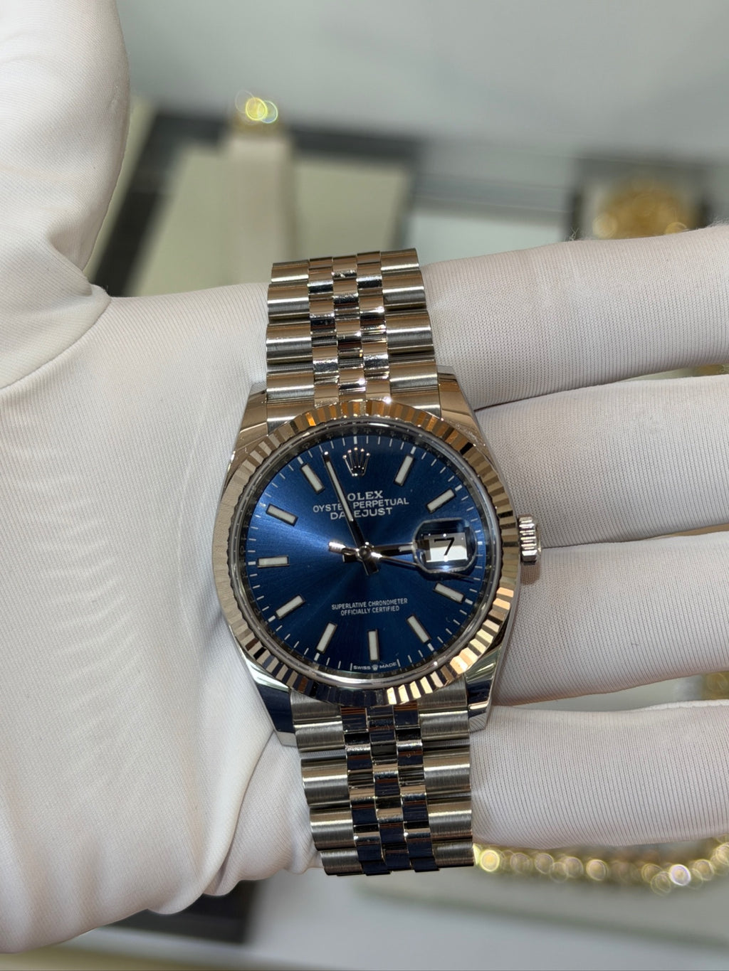 Rolex Datejust 36 Stainless Steel Blue Dial Jubilee Ref 126234 (view 13)