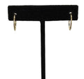 14K Yellow Gold Thin Hoop Earrings Continuous Sleeper Style Pair (view 2)