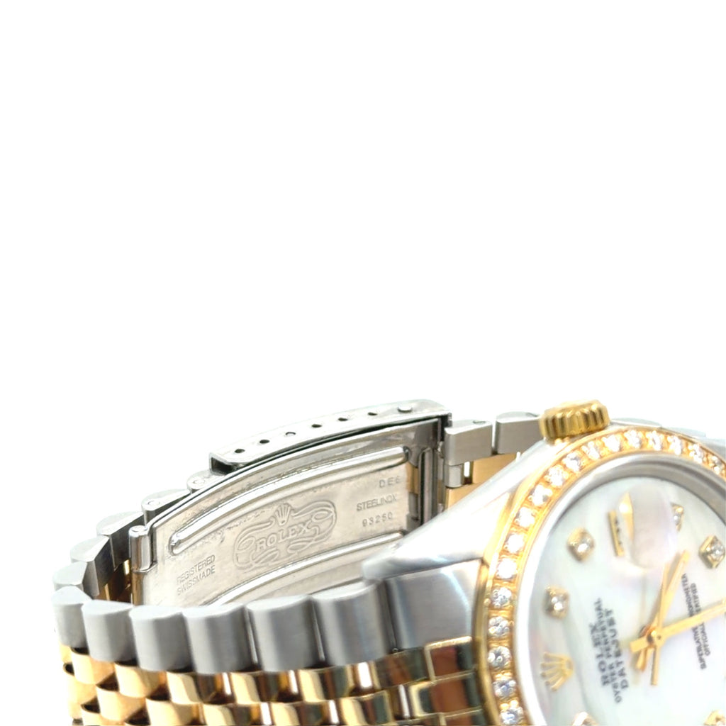 Rolex Datejust 36 Two-Tone Steel & Gold MOP Diamond Dial Ref 16013