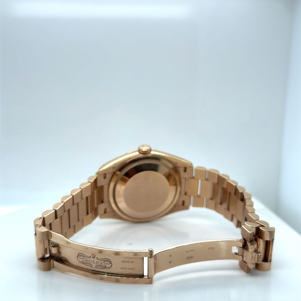 Rolex Day-Date 36 18K Rose Gold White Roman Dial Ref 128235 2022 (view 8)