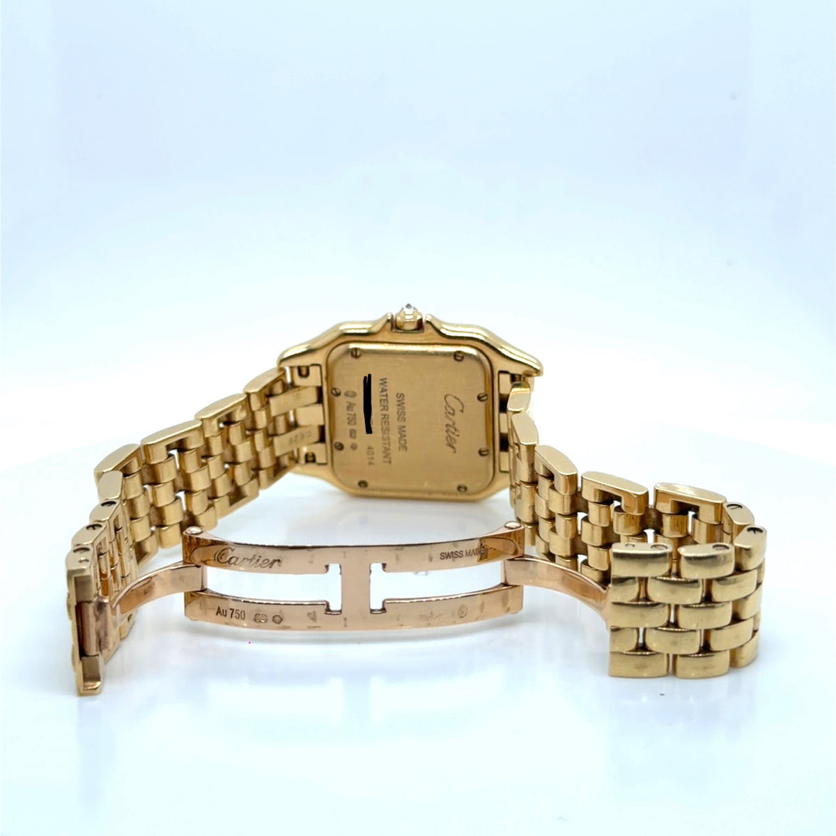 Cartier Panthere 18k Yellow Gold Diamond Bezel Ladies Watch 2021 (view 9)