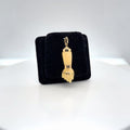 14K Yellow Gold Figa Hand Charm Pendant, Carved Ivory-Tone, 3.16g