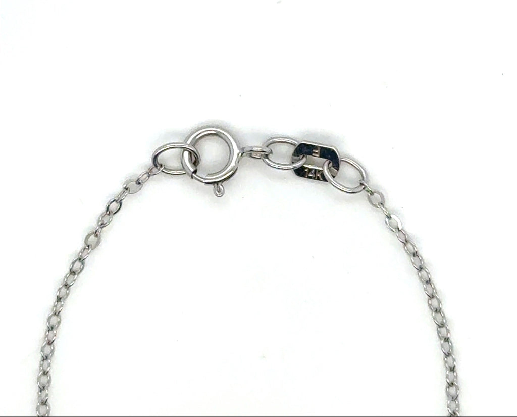 14K White Gold Natural Diamond Pendant Necklace 0.51ctw G I2 Hidden Halo 18" (view 6)