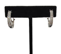 10K White Gold Diamond Hoop Earrings 1.00 ctw G SI Channel Set (view 1)