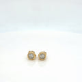 Diamond Bezel Stud Earrings 14k Yellow Gold 0.20 ctw Round Natural