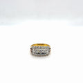 14k Two-Tone Gold Natural Diamond Ring 0.94 ctw G VS Round, Size 5.75
