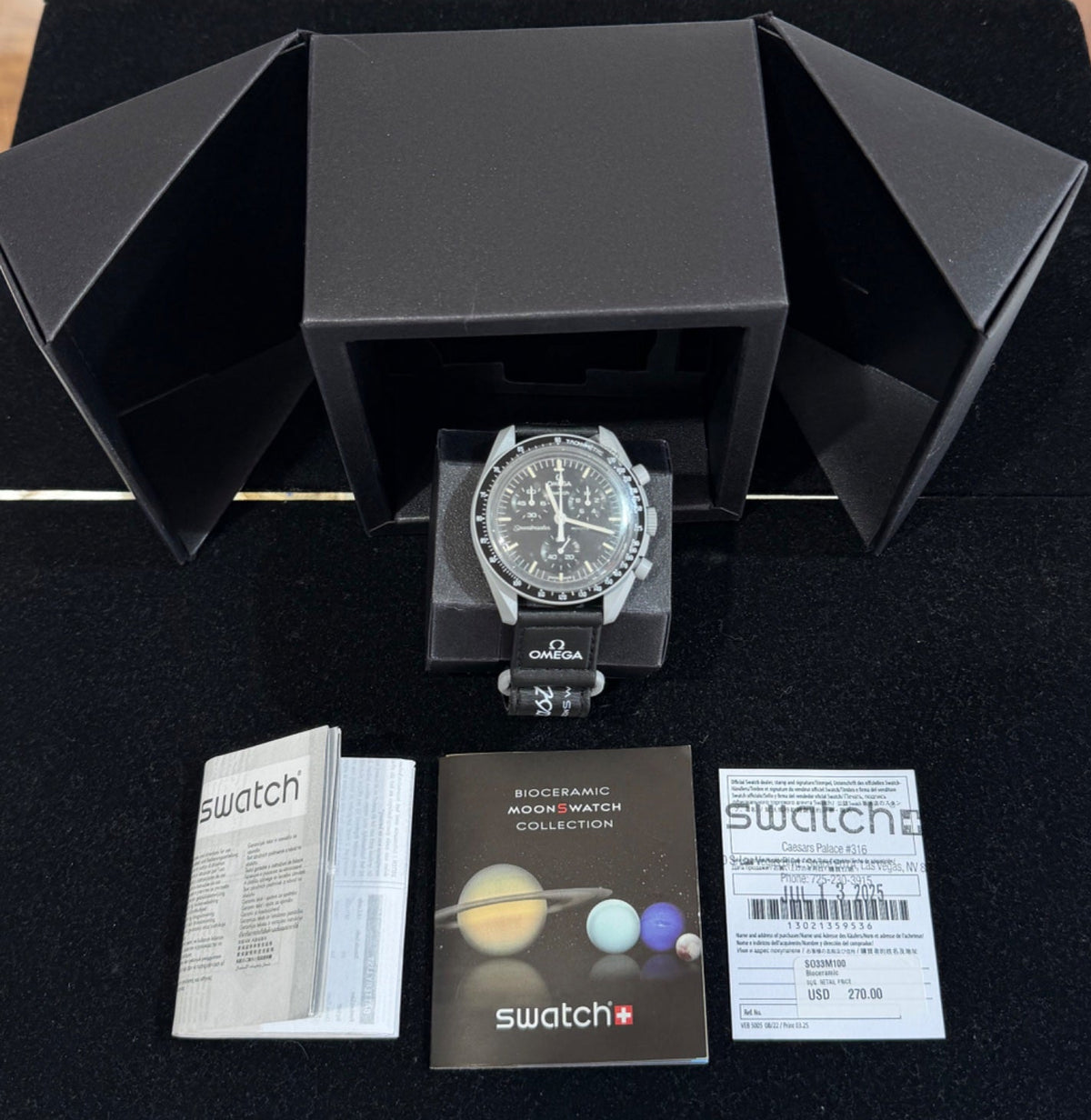 Omega x Swatch MoonSwatch Mission to Moon Bioceramic SO33M100 42mm (view 1)