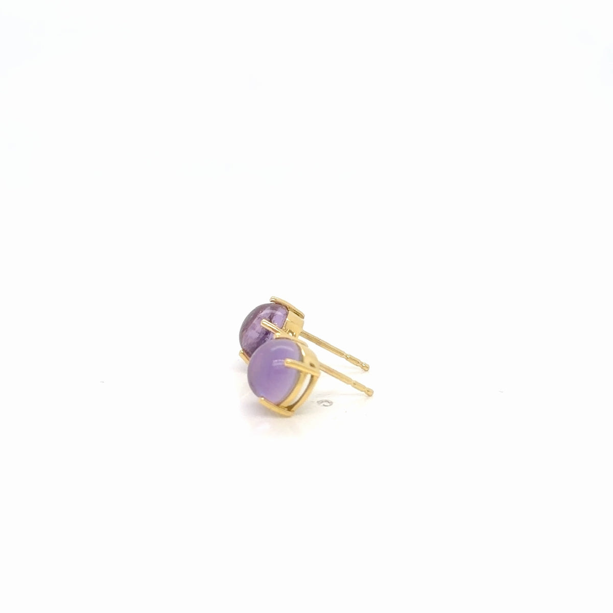 Roberto Coin 18K Yellow Gold Amethyst & Mother of Pearl Stud Earrings (view 2)