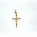 14K Yellow Gold Crucifix Cross Pendant, 1.58g, Pre-Owned Fine Jewelry