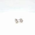 14K White Gold Princess Diamond Stud Earrings 0.70 ctw H SI Screw Back