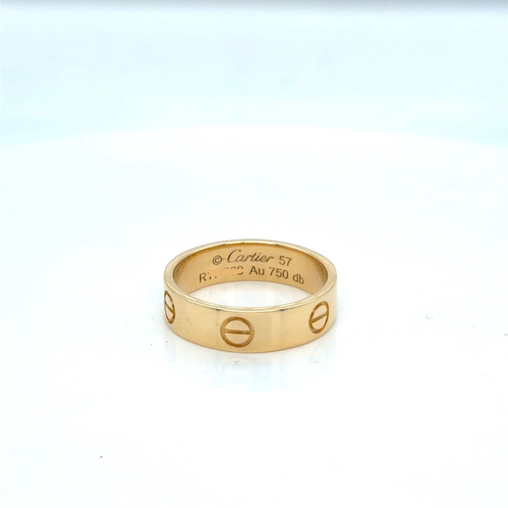 Cartier Love Ring 18K Yellow Gold Size 8 Classic Band (view 3)