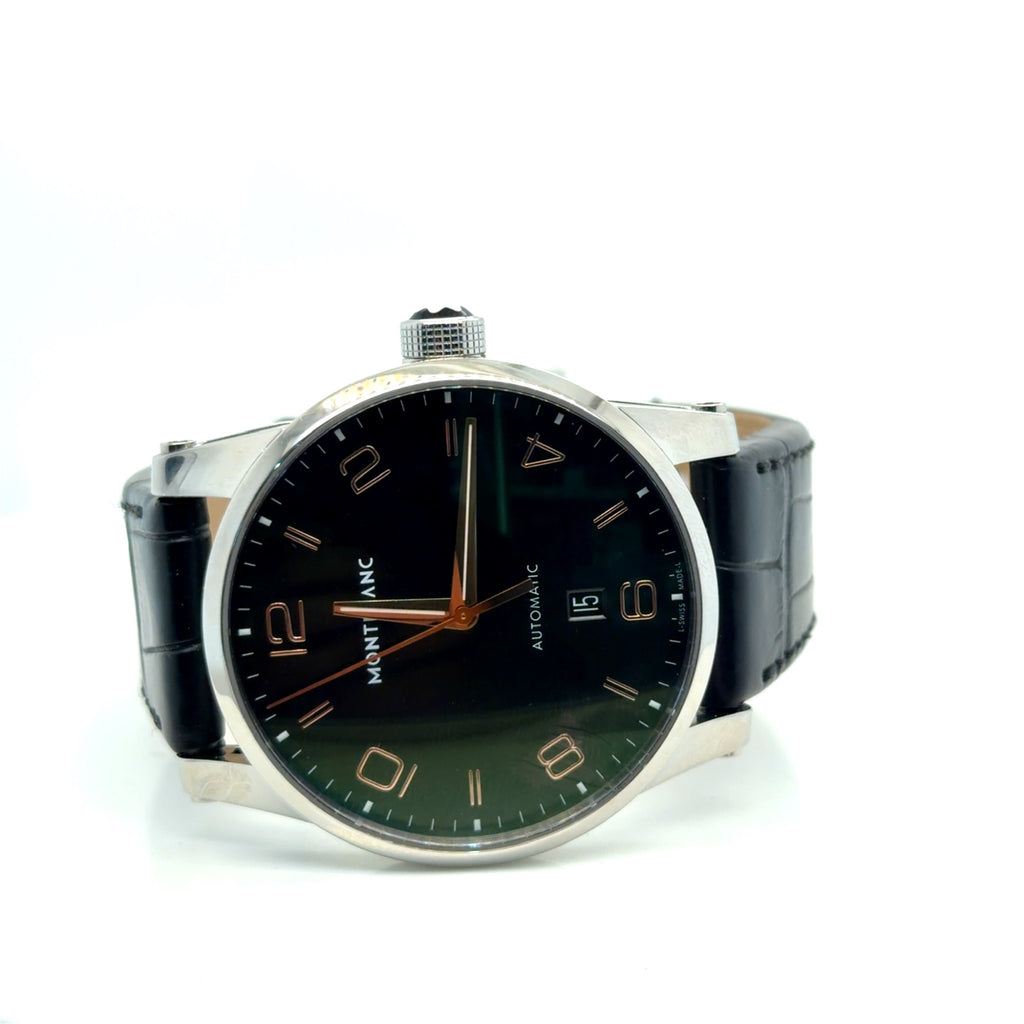 Montblanc Timewalker Automatic Stainless Steel 42mm Black Dial Watch 7285