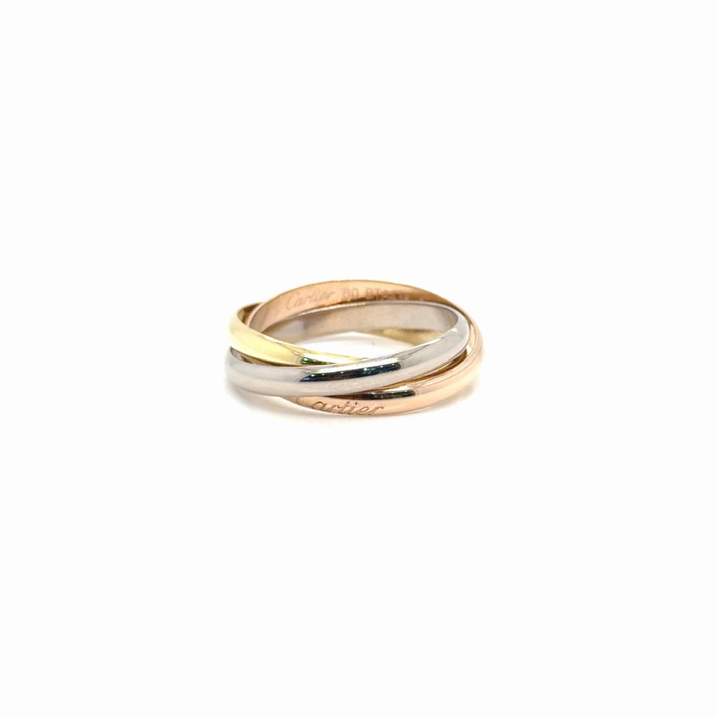 Cartier Trinity 18K Tri-Color Gold Rolling Band Ring Size 8 (view 2)