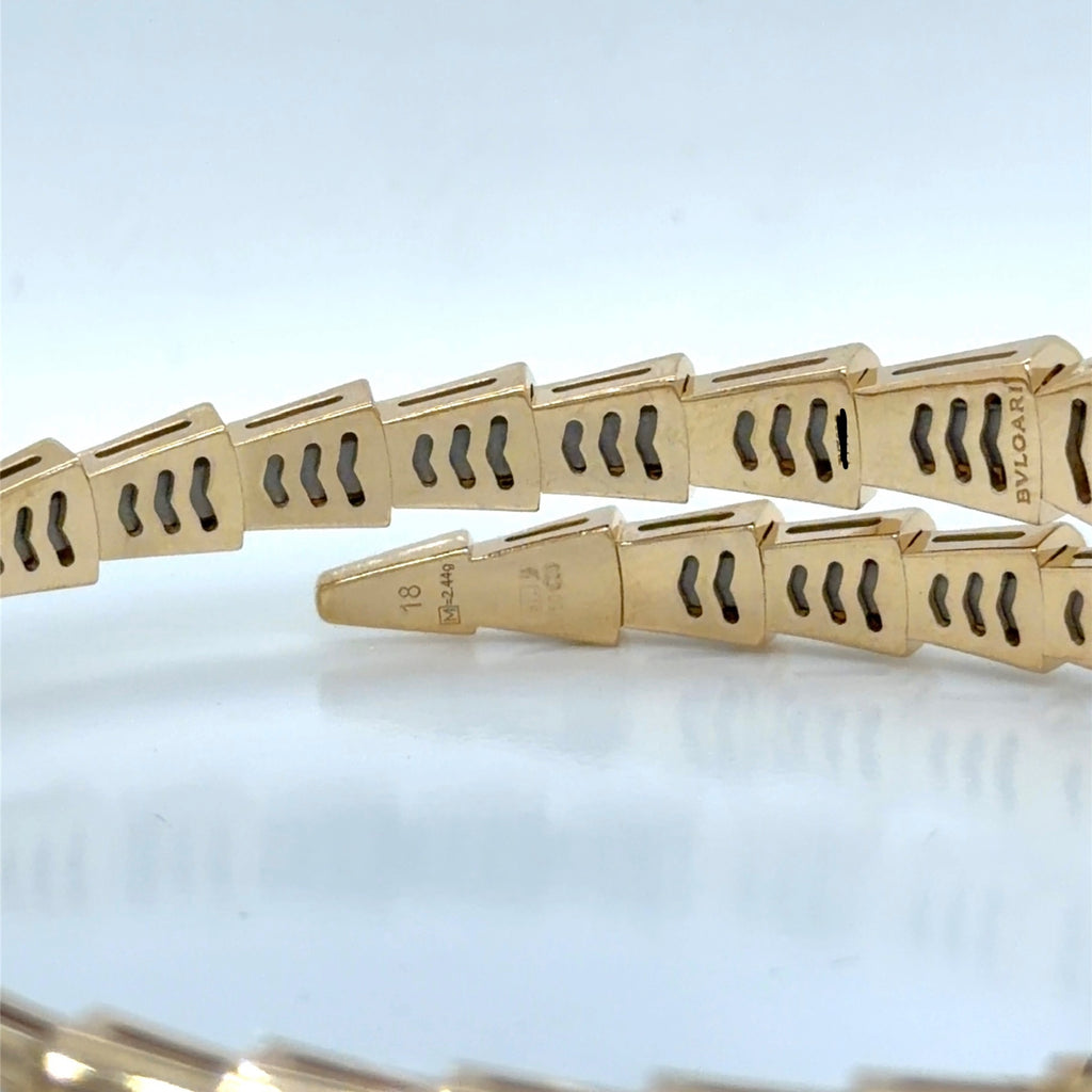Bvlgari Serpenti 18k Yellow Gold Diamond Bracelet 3.04 ctw 6.75" (view 7)