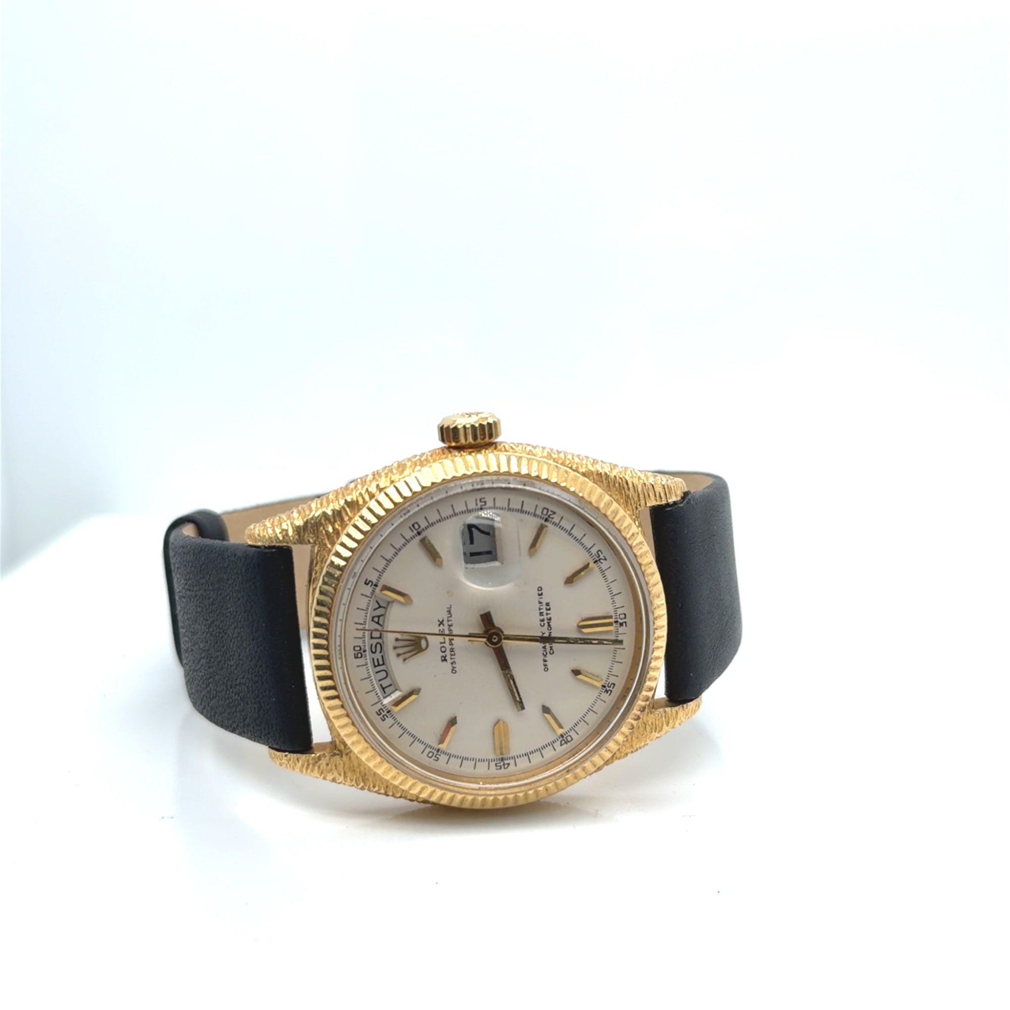 Rolex Day-Date 18K Yellow Gold Silver Dial Ref 6611B 36mm Vintage 1957