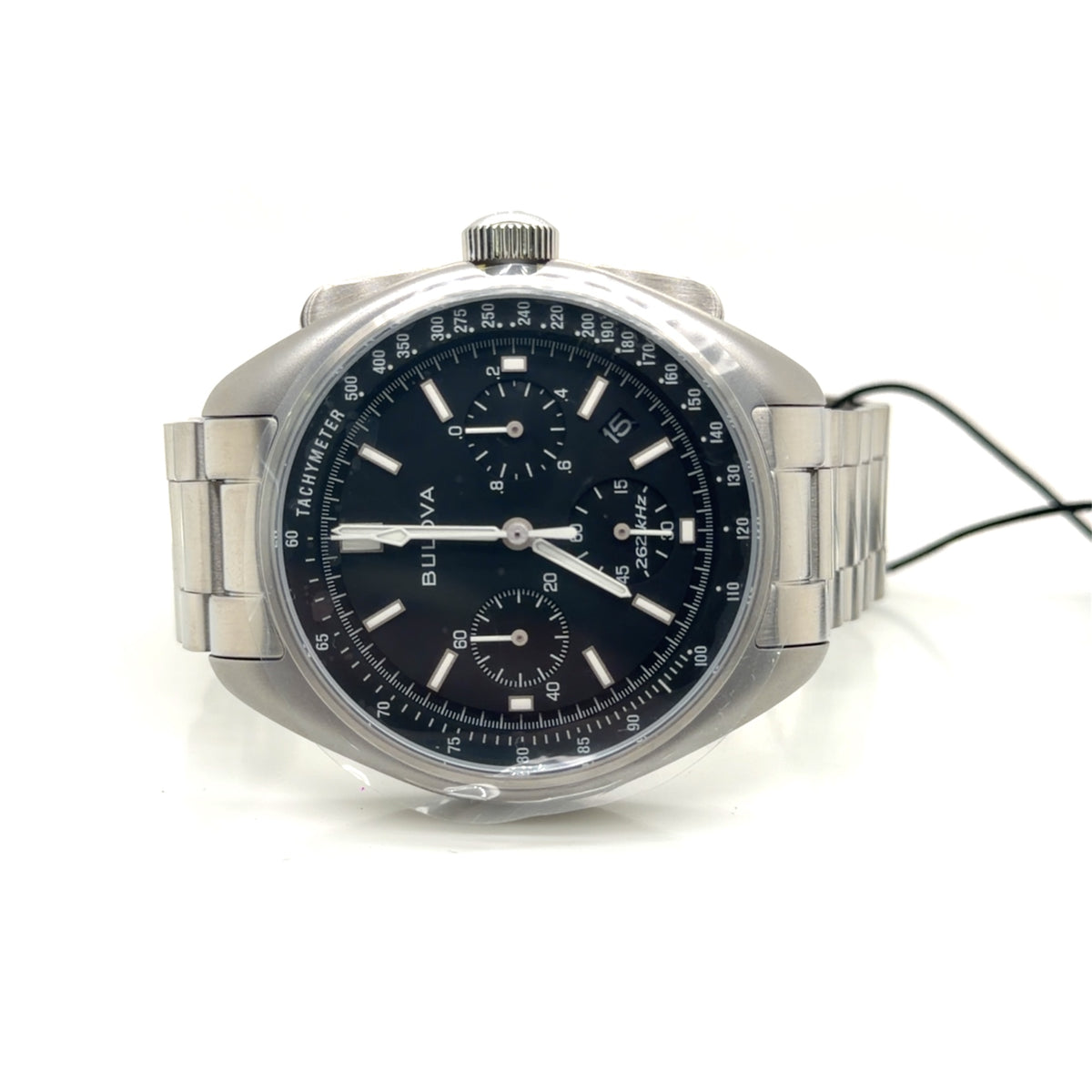Bulova Lunar Pilot Chronograph 96B258 Steel Black Dial 45mm New (view 3)