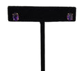 Amethyst Oval Stud Earrings 14K Yellow Gold, Pre-Owned Fine Jewelry (view 1)