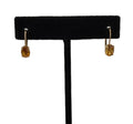 Yellow Gold Oval Citrine Leverback Drop Earrings 1.44g (view 1)