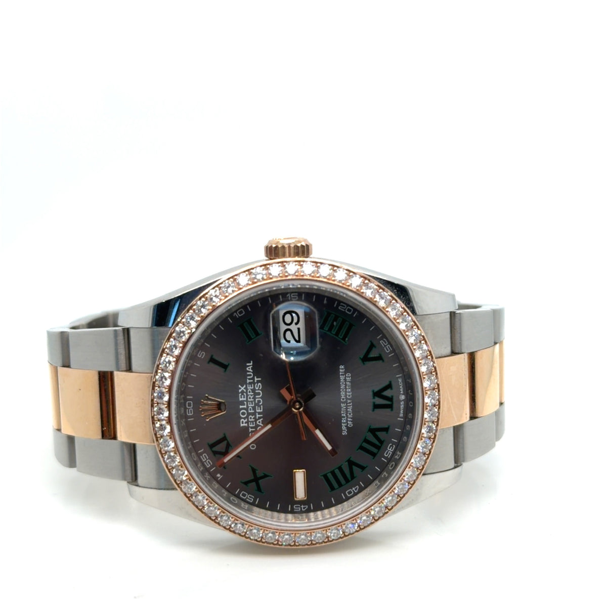 Rolex Datejust 36 126281RBR Two-Tone Rose Gold Diamond Bezel Watch (view 2)
