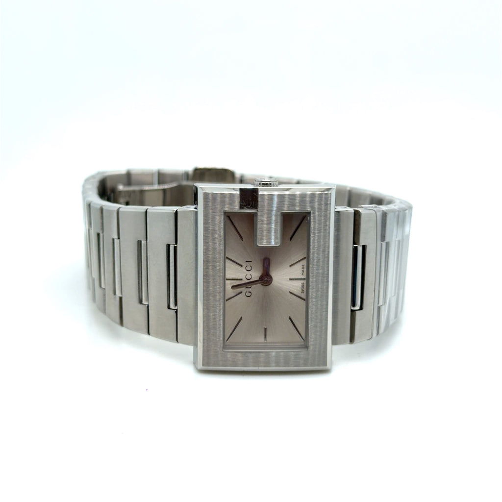 Gucci G-Rectangle 100L Stainless Steel Silver Dial Ladies Watch, Box (view 10)