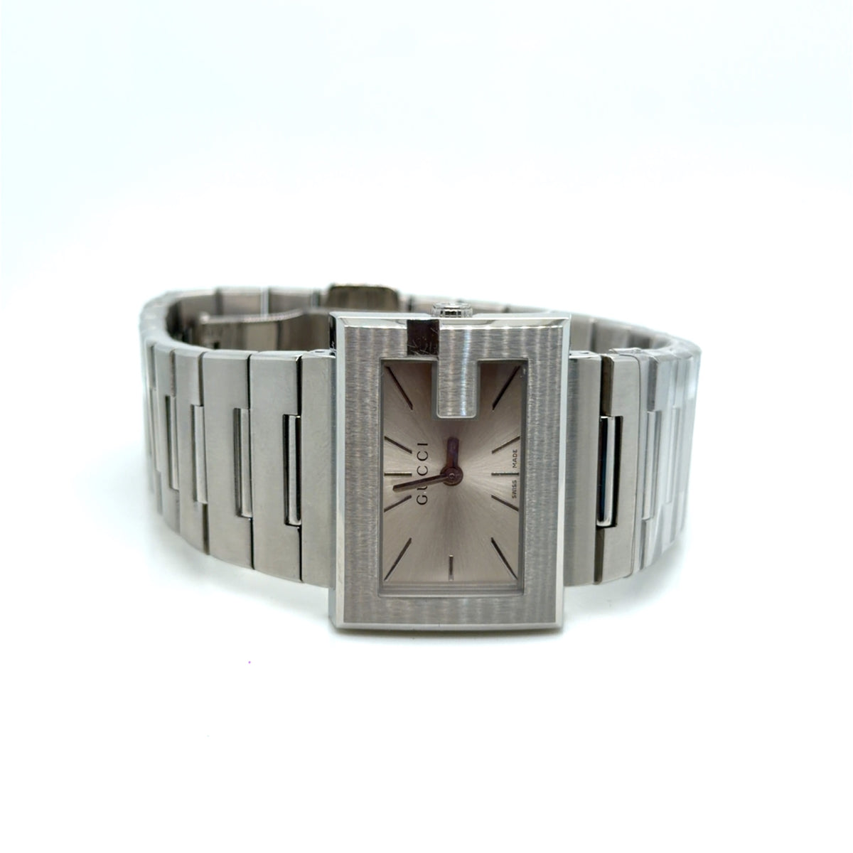 Gucci G-Rectangle 100L Stainless Steel Silver Dial Ladies Watch, Box (view 10)