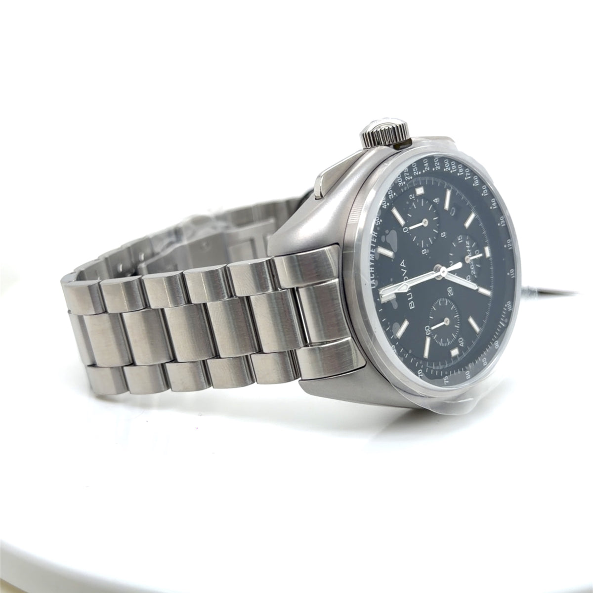 Bulova Lunar Pilot Chronograph 96B258 Steel Black Dial 45mm New (view 4)