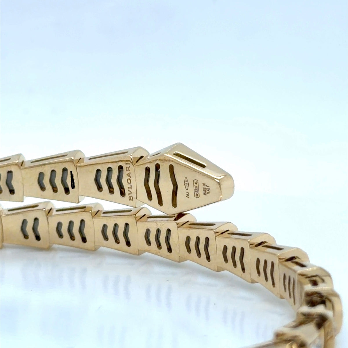 Bvlgari Serpenti 18k Yellow Gold Diamond Bracelet 3.04 ctw 6.75" (view 6)