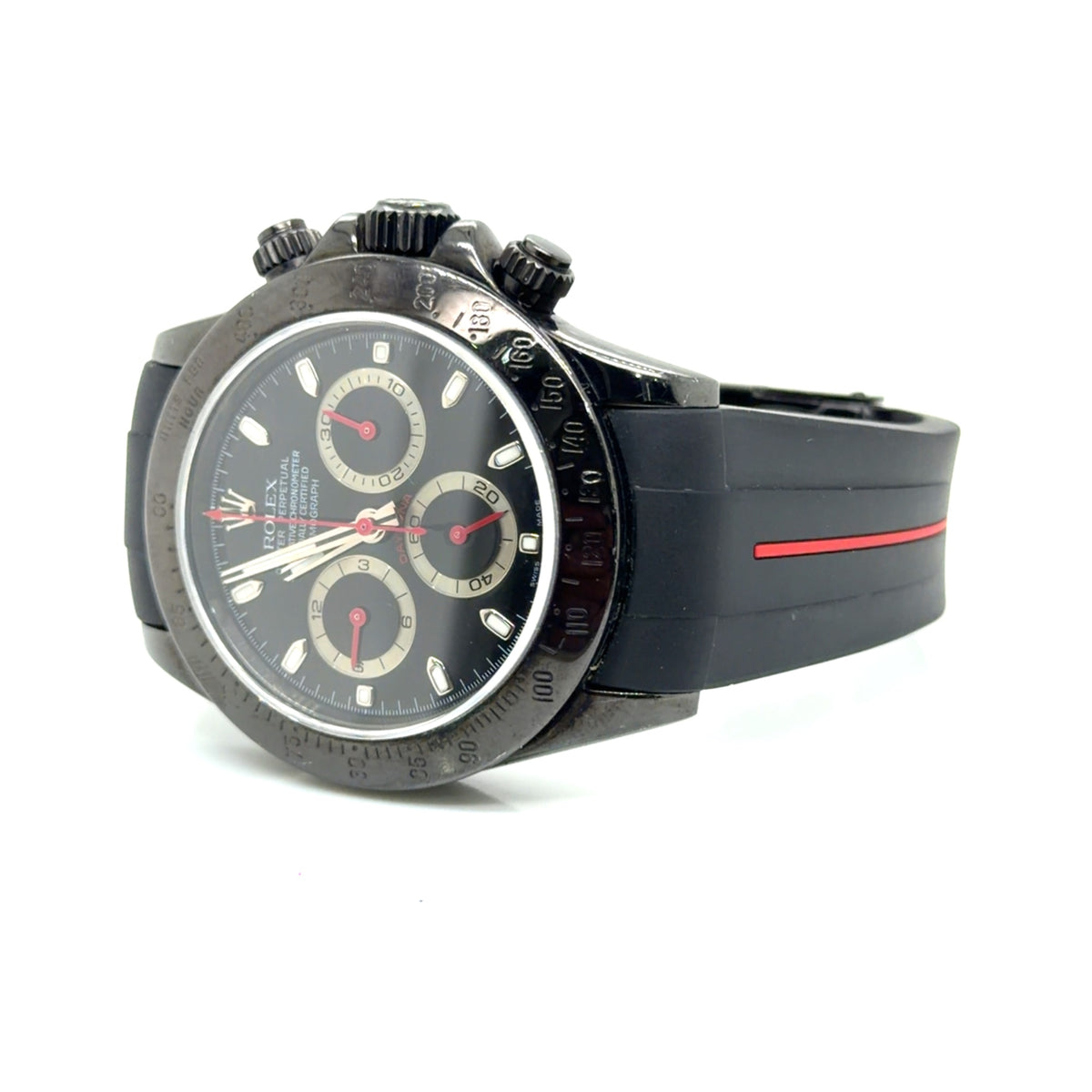 Rolex Cosmograph Daytona 116520 PVD Coated Black Dial Rubber Strap (view 13)