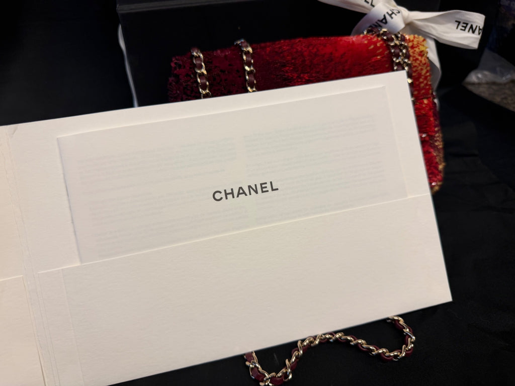 Chanel 23A Sunset Sequin Mini Flap Bag Multicolor Gold-Tone Hardware (view 20)