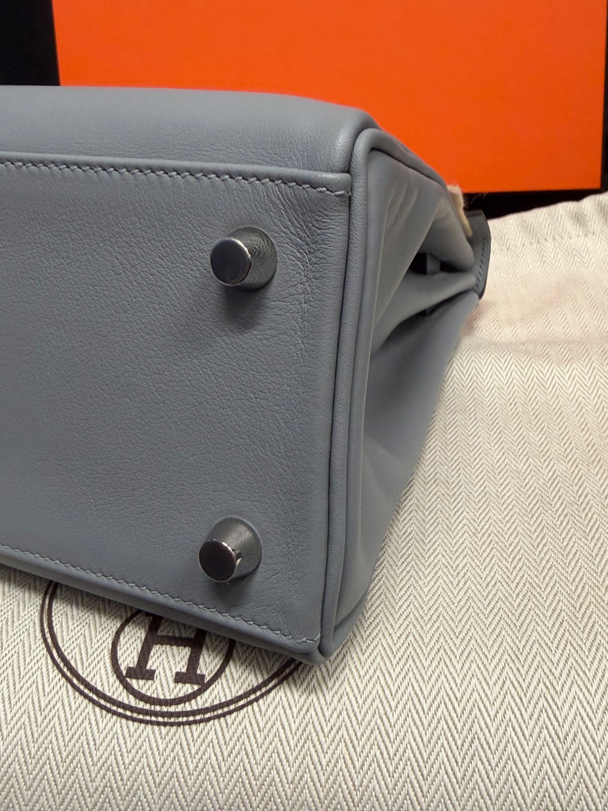 Hermès Kelly 25 Gris Pantin Swift Leather Palladium Hardware Handbag 2026 (view 8)