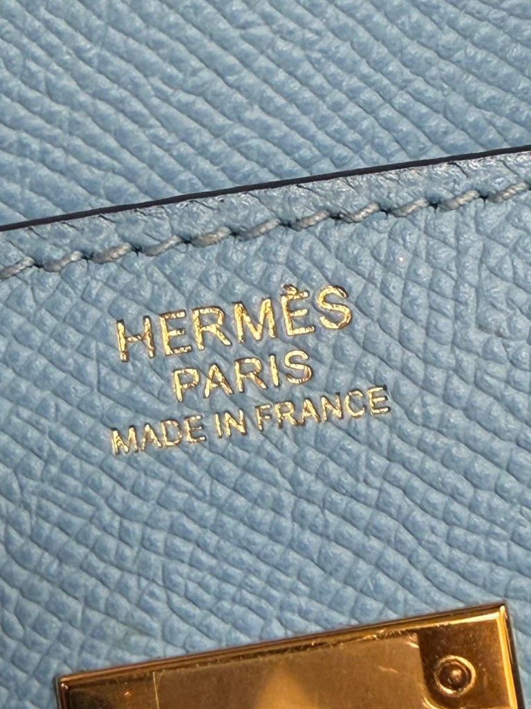 Hermès Birkin 30 Blue Céleste Epsom Leather Gold Hardware Handbag (view 13)
