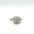Tiffany & Co. Soleste Platinum Diamond Ring 0.98ct F VVS2 Cushion Sz 4.75 (view 1)