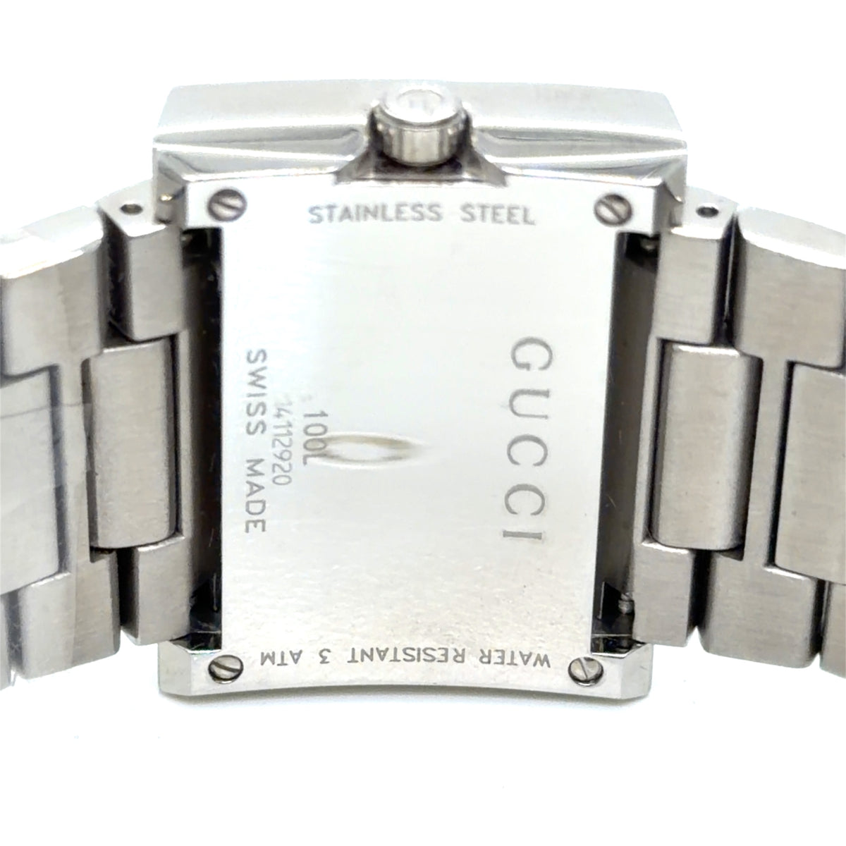 Gucci G-Rectangle 100L Stainless Steel Silver Dial Ladies Watch, Box (view 9)