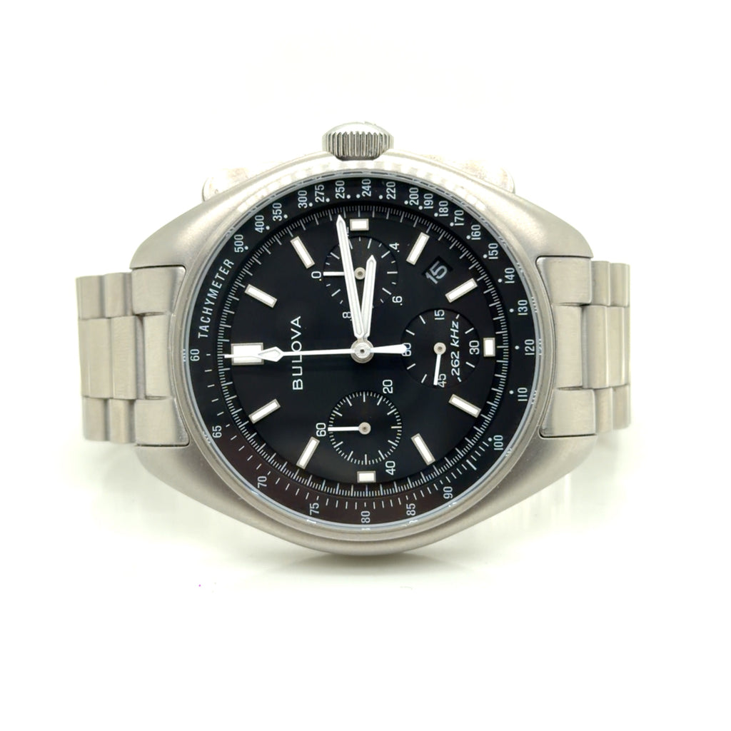 Bulova Lunar Pilot Chronograph 96B258 Stainless Steel 45mm Black Dial (view 2)