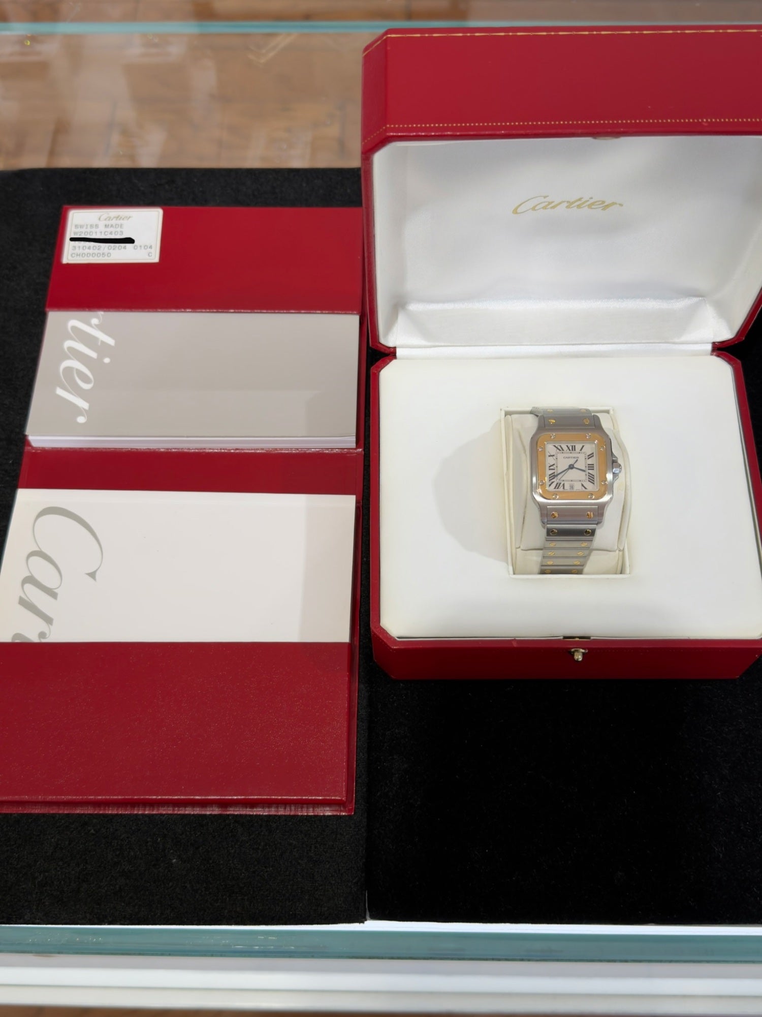 Cartier Santos Galbee Two-Tone Steel 18k Gold Watch Ref. 1566 28mm