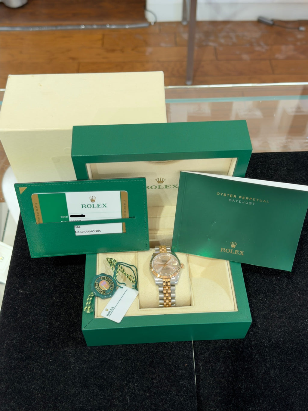 Rolex Datejust 31 178271 Two-Tone Rose Gold Pink Diamond Dial