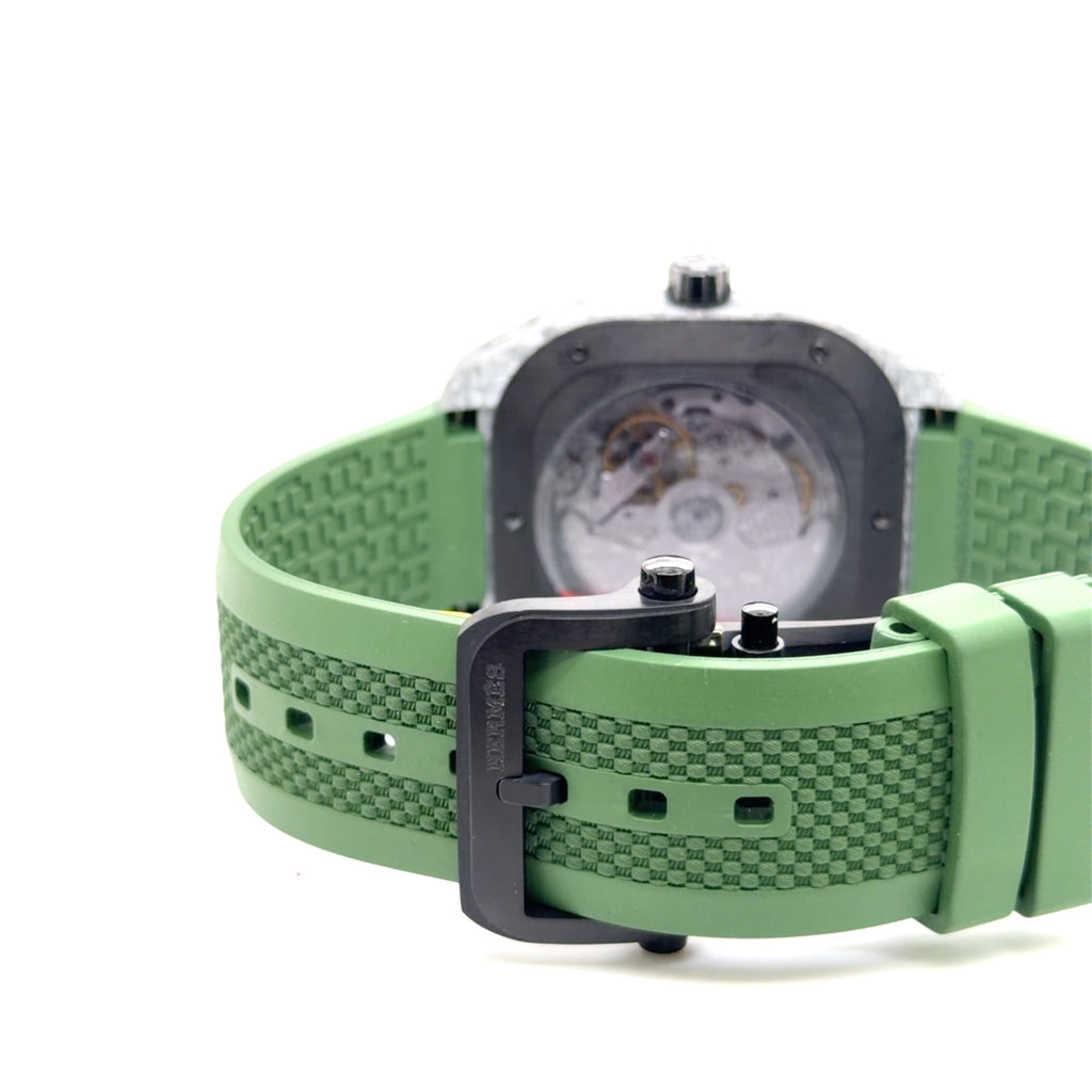 Hermès H08 Watch Steel Green Rubber Strap W402991WW00 39mm Auto (view 9)