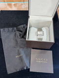 Gucci G-Rectangle 100L Stainless Steel Silver Dial Ladies Watch, Box