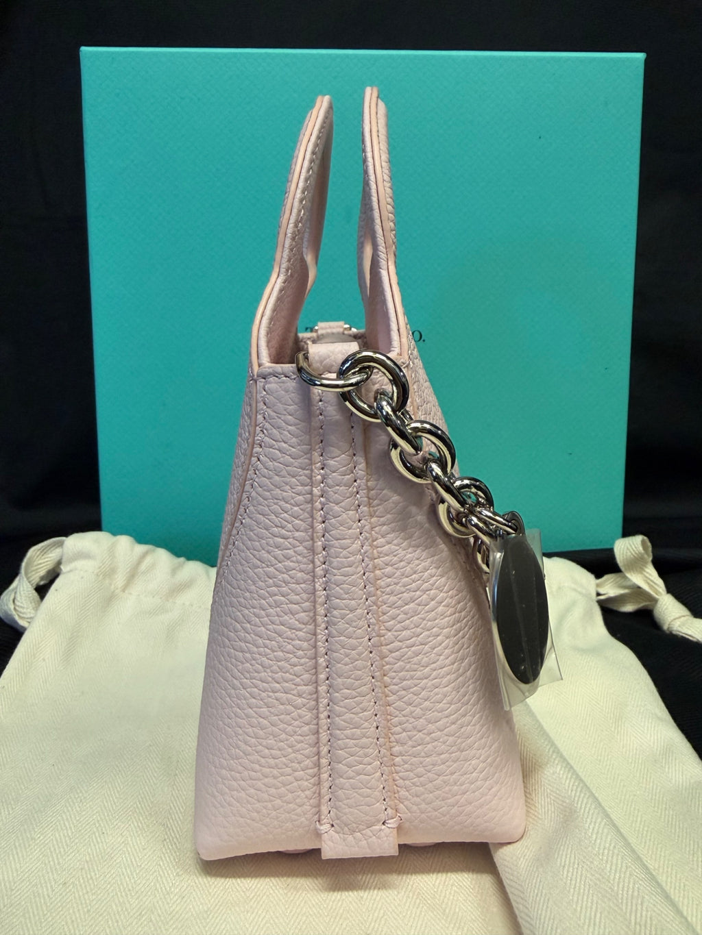 Tiffany & Co. Return to Tiffany Heart Micro Tote Pink Leather Bag (view 4)